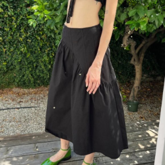Maeve Midi Skirt LISA SAYS GAH - CAVIAR TWILL small - Picture 4 of 6